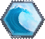 ocean wave hexagonal stamp